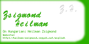 zsigmond heilman business card